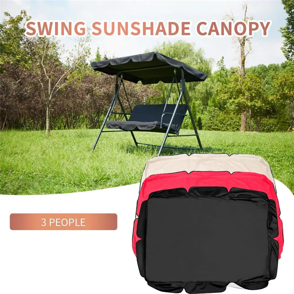 Outdoor Swing Canopy 3 Seater Chair Top Cover Canopy UV Sun Water Proof for Patio Yard Seat Hammock Canopy Dustproof Cover
