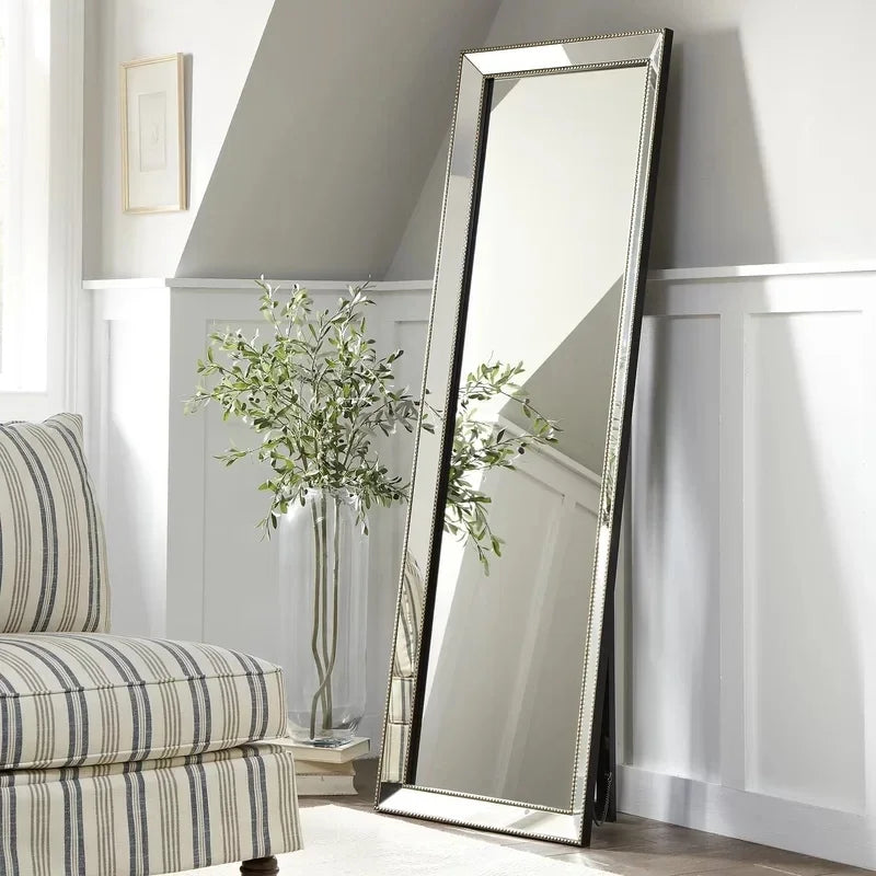 Full Length French Style Mirror Decoration Wall Living Room Aesthetic Mirror Luxury Vintage Floor Standing Espelho Accessories