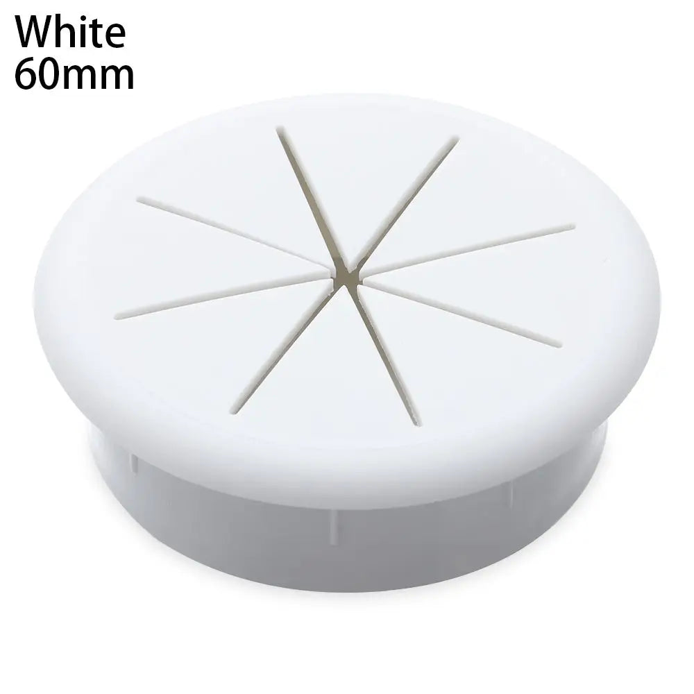 50/60MM Desk Cord Grommet Wire Hole Cover Line Outlet Port Threading Box Cover Cable Passing Box Office Table Cable Organizer