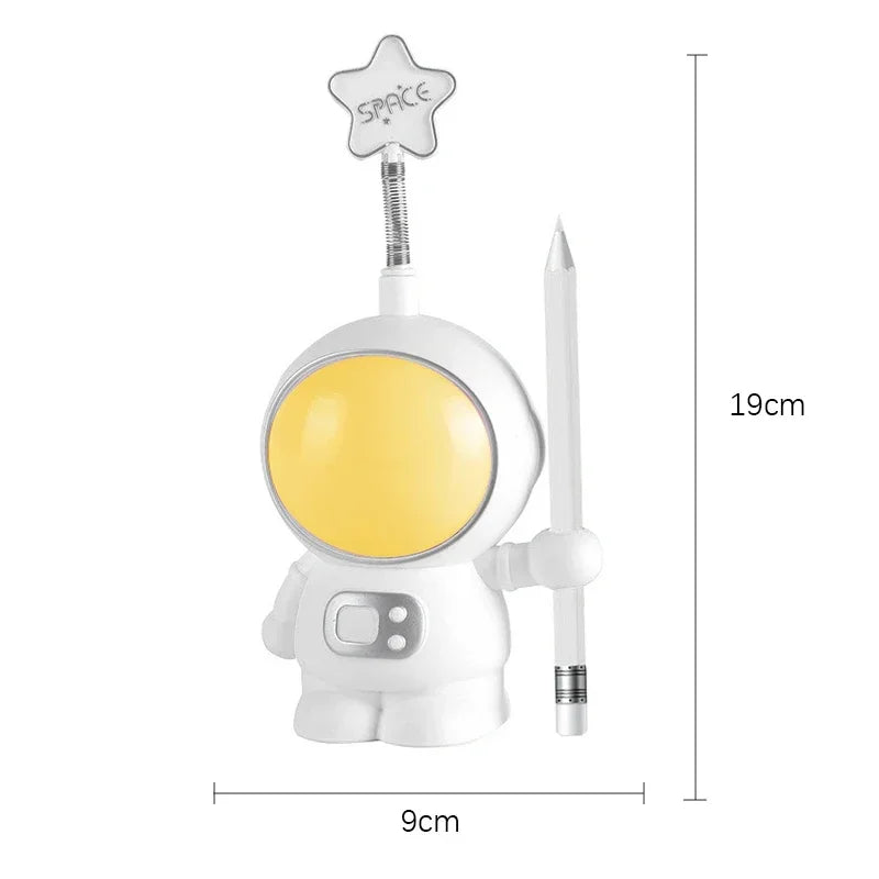 Creative Astronaut Flexible LED Study Desk Lamp with Phone Holder Bedside Color Adjust Table Lamp for Kids Student Room ﻿