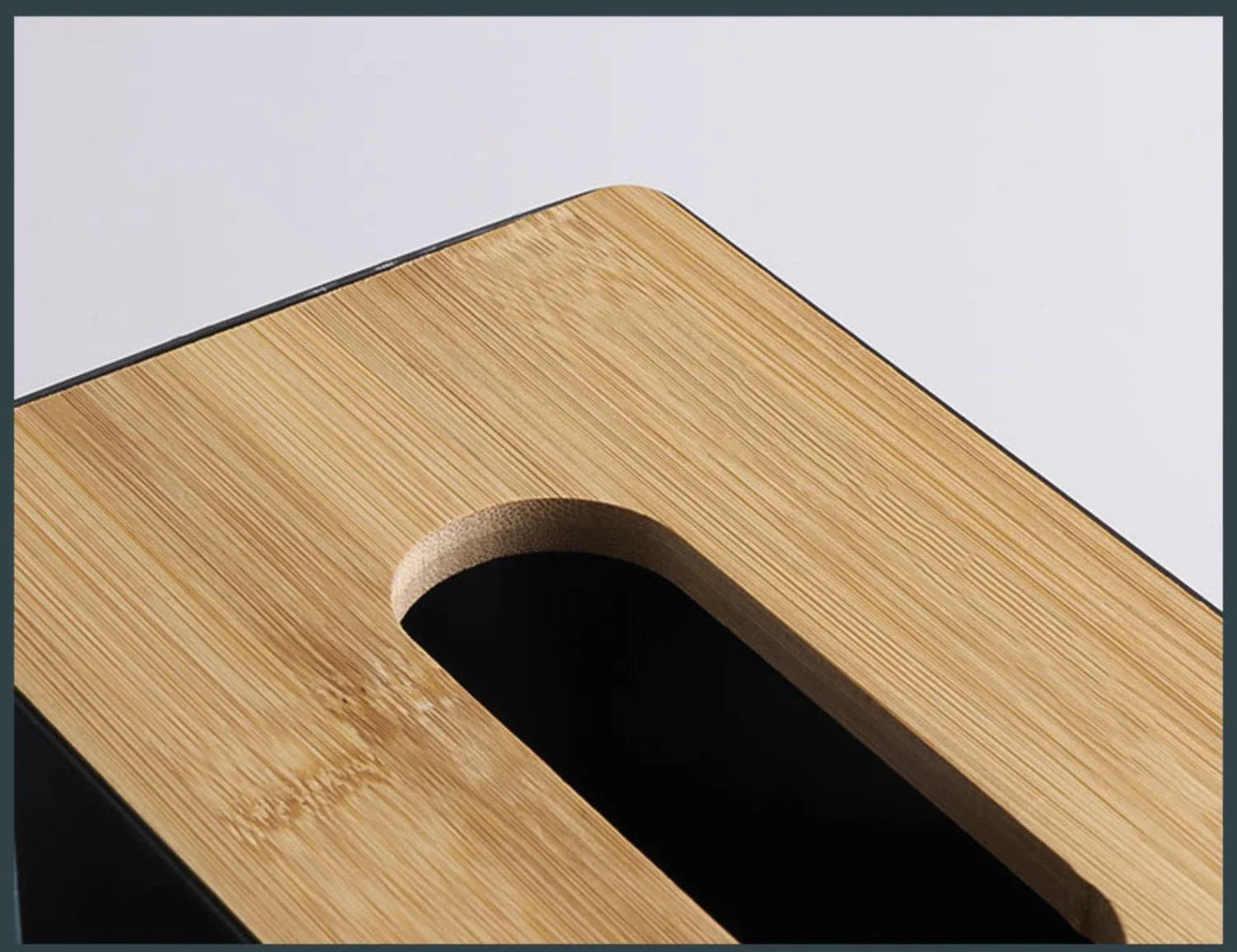 1pc Bamboo Tissue Box Holder, Napkin Organizer for Countertop/Table,Ideal for Office Decor, Elegant Holder Case for Home