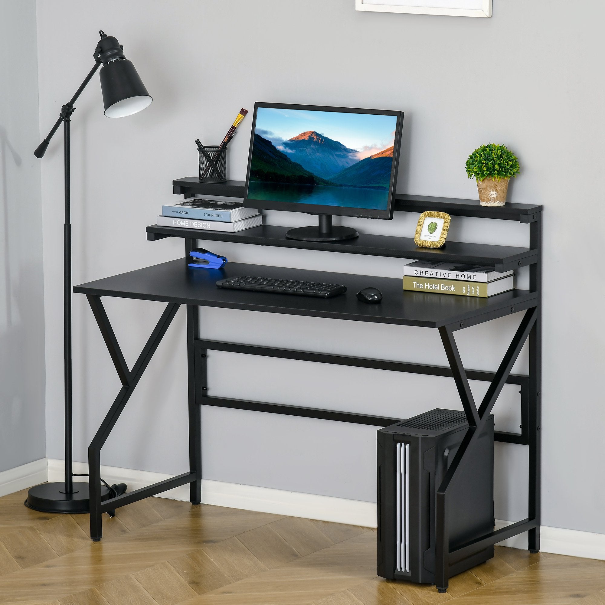 HOMCOM Modern Computer Desk, 47'' Home Office Desk with Storage SHIPPING ONLY IN CANADA.Unsupported Countries: Northwest,Nunavut,Territories,Yukon