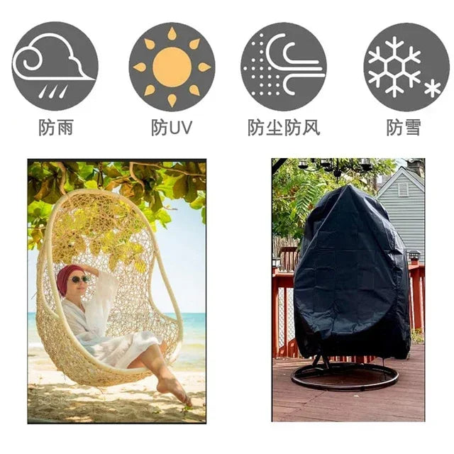 Chair Cover Anti-Dust Hanging Chair Cover Waterproof Protector Cover Hanging For Outdoor Swing Chair Hanging Kitchen Organizer
