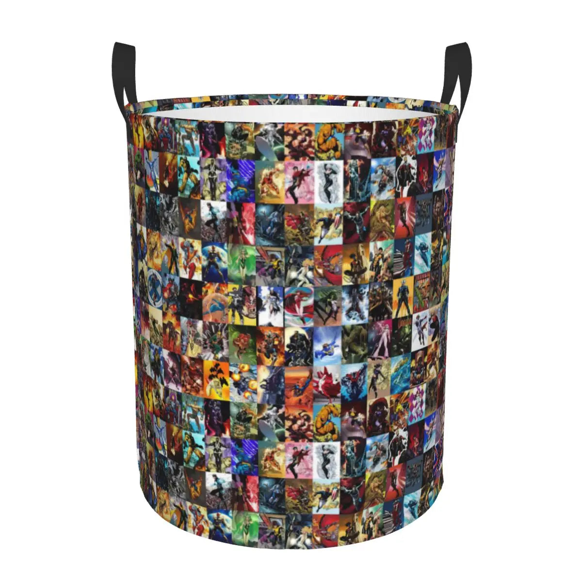 Custom Superheros Movie Collection Laundry Hamper Large Clothes Storage Basket Spider Man Comics Toys Bin Organizer for Nursery