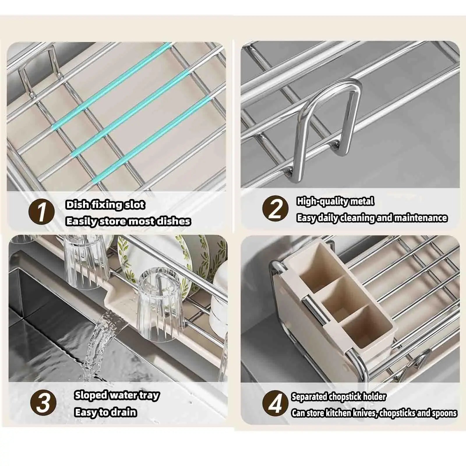 Dish Drying Rack Bowl Drainer Over Sink Drainer Draining Rack Organizer Kitchen Sink Basket Tableware Narrow Cup Holder Shelf