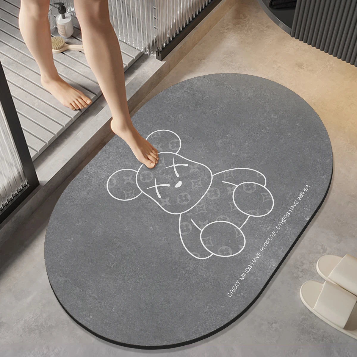 Soft diatom mud bathroom non-slip floor mat, quick-drying foot mat at the door of the bathroom, toilet toilet rug