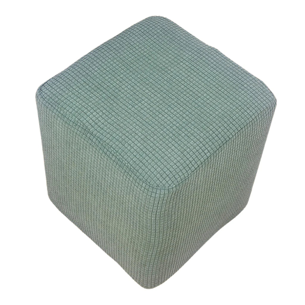 New Solid Stretch Ottoman Slipcover Sofa Footstool Cover Storage Protector