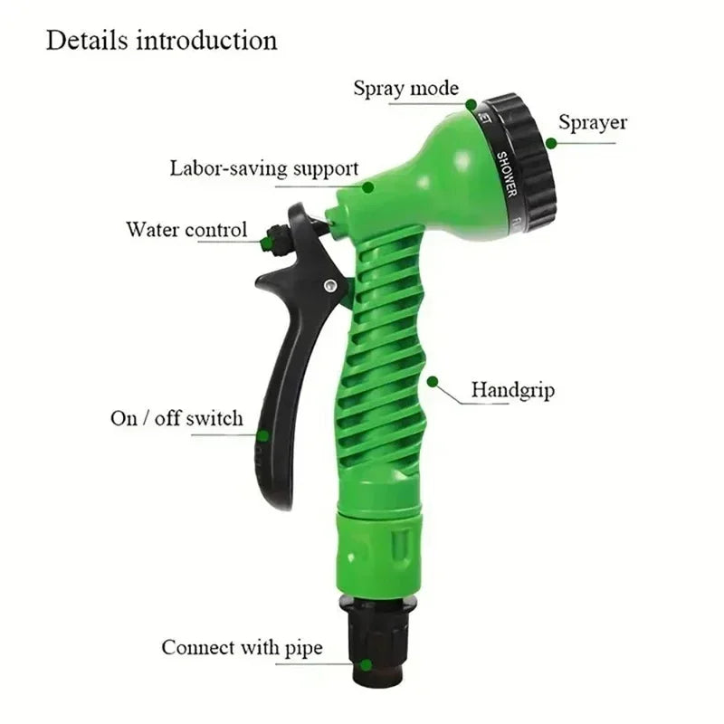 2025 Model Retractable Magic Hose High-Pressure Car Washing Device Water Gun Garden Water Pip Household Garden Watering Hose