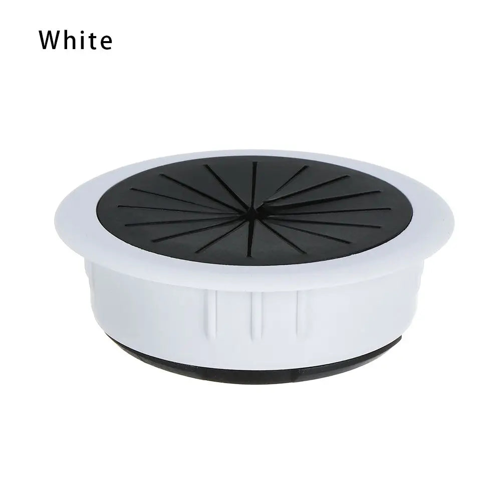 50/60MM Desk Cord Grommet Wire Hole Cover Line Outlet Port Threading Box Cover Cable Passing Box Office Table Cable Organizer