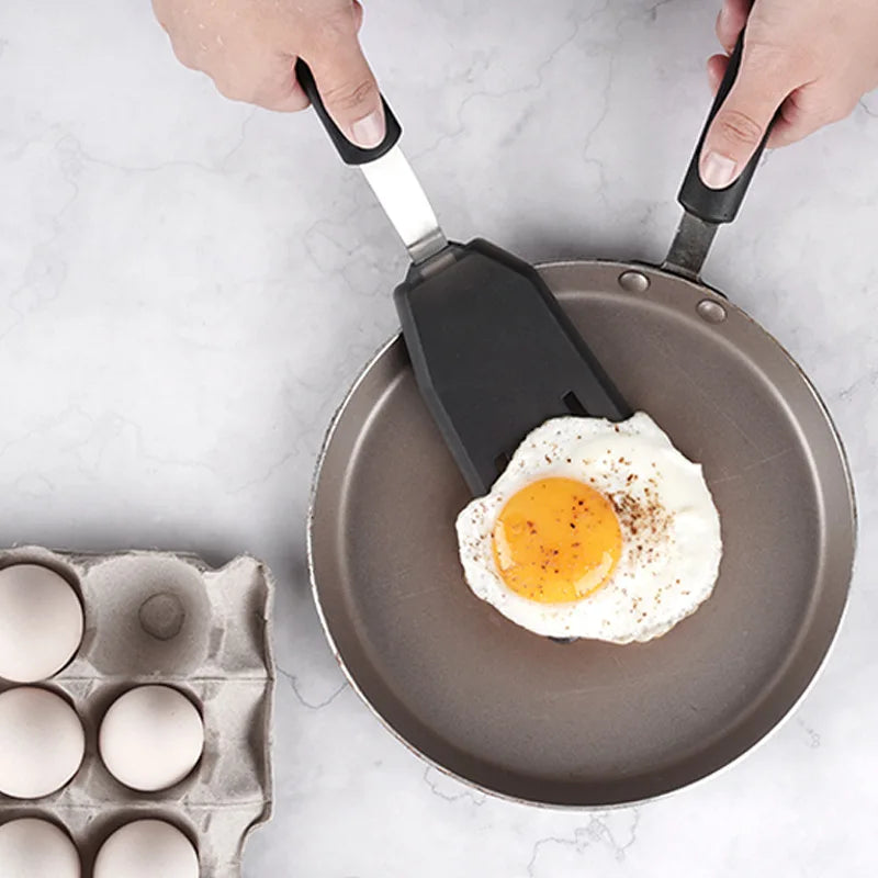 1pc Flexible Silicone Turner Spatula, Heat-Resistant Non-Stick Kitchen Utensils, Flippers for Cooking and Baking - BPA Free