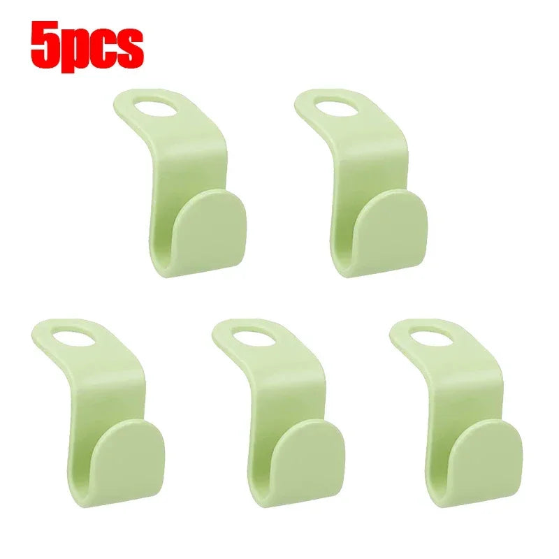 50/5Pcs Clothes Hanger Hooks Space Saving Closet Connector Hook Cascading Hanger Plastic Extender Clips Wardrobe Coat Organizer