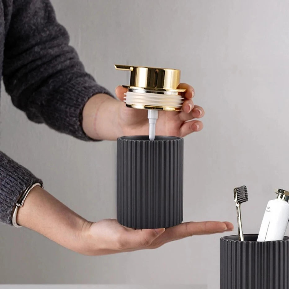 Bathroom Foam Soap Dispenser Hand Soap and Dish Soap Storage Containers armhouse Decor Foam Soap Dispenser tooth brush Holder