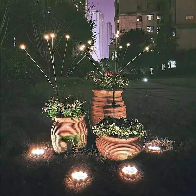 LED Solar Jellyfish Mushroom Fairy Light RGB Waterproof Energy-saving Solar Garden Lamp for Outdoor Lawns Courtyard Decor Light
