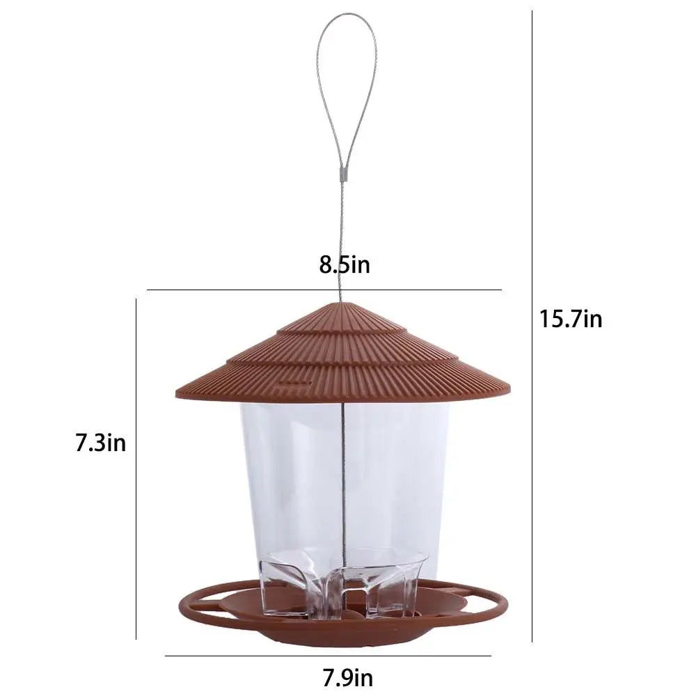 Waterproof With Hang Rope Feed Station Flying Animal Garden For Pet Bird Feeder Feeding Tool Bird Supplies Food Container