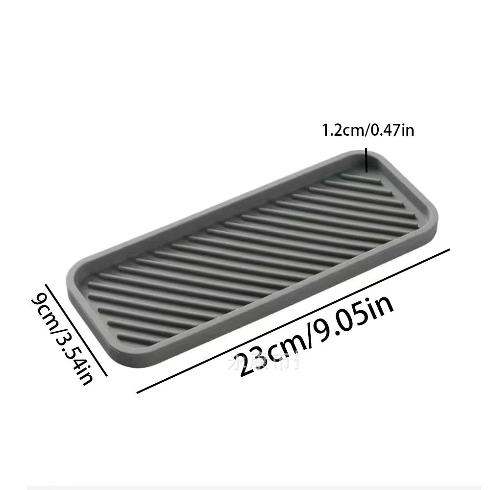 1pc Silicone Sponge Holder Kitchen Sponge Holder, Silicone Slink Organizer Tray for Bathroom,Soap Dispenser,Simple Silicone Soap