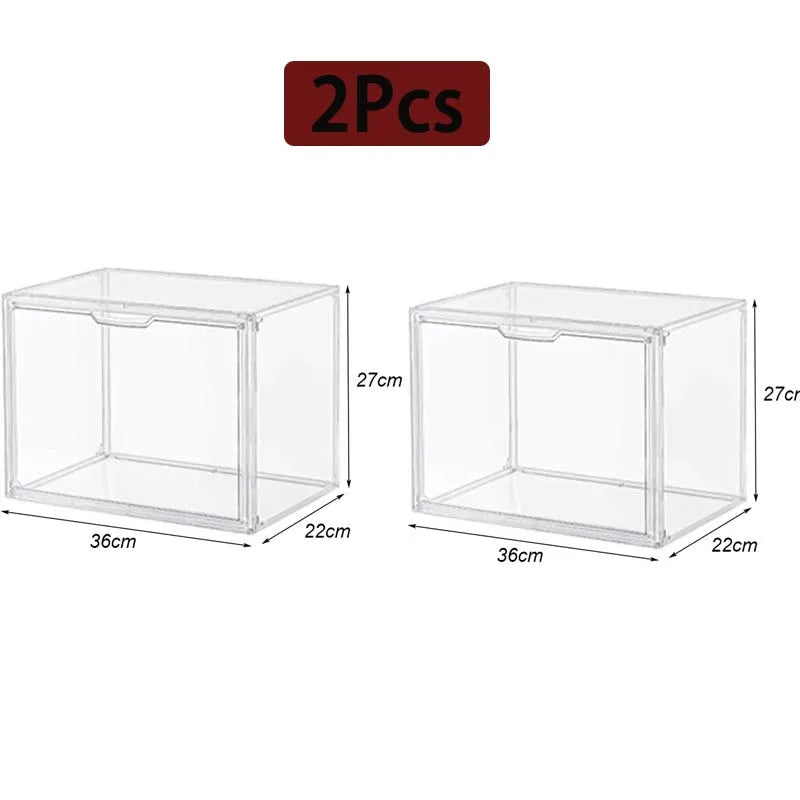 New Large Capacity Storage Box Organizer for Figures Acrylic Box Clear Blind Box Showcase Makeup Organizer for Bag