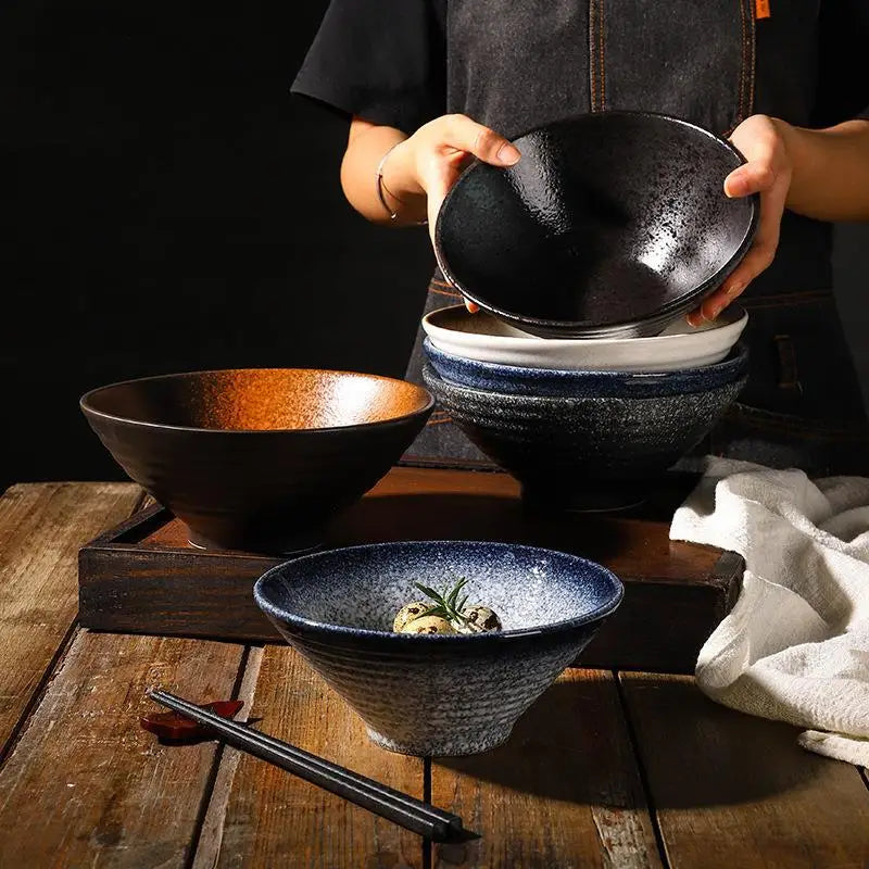 Japanese Style Ceramic Bowl, Large Ramen Bowl, Soup Bowl, Creative Tableware