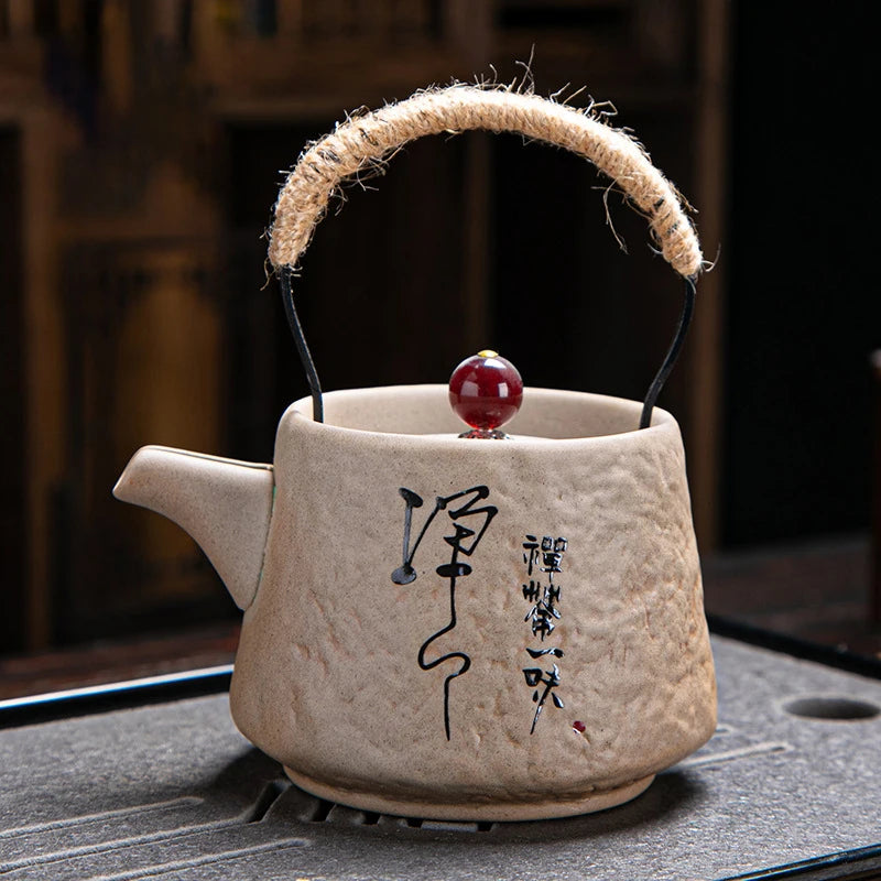400ml Retro Japanese Kungfu Teapot Ceramic Tea Set Yixing Teapot Clay Puer Tea Pot and Cup Set Teeware Teware Water Kettle Pots
