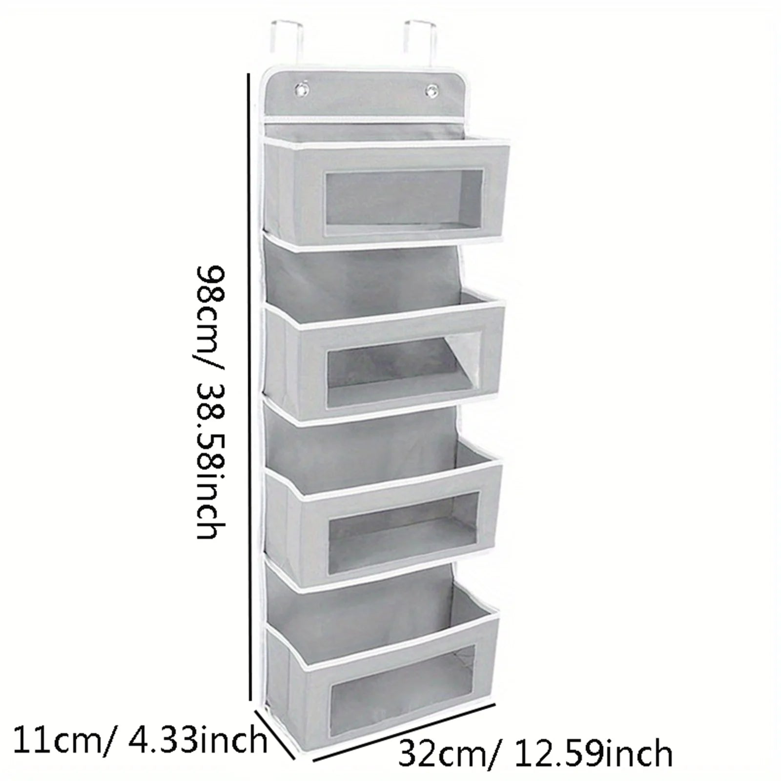 1 PC Non-Woven Fabric, 6-Layer Detachable, Divided Into 2 Hanging Storage Door Devices With Hooks, Anti Swinging Dormitory