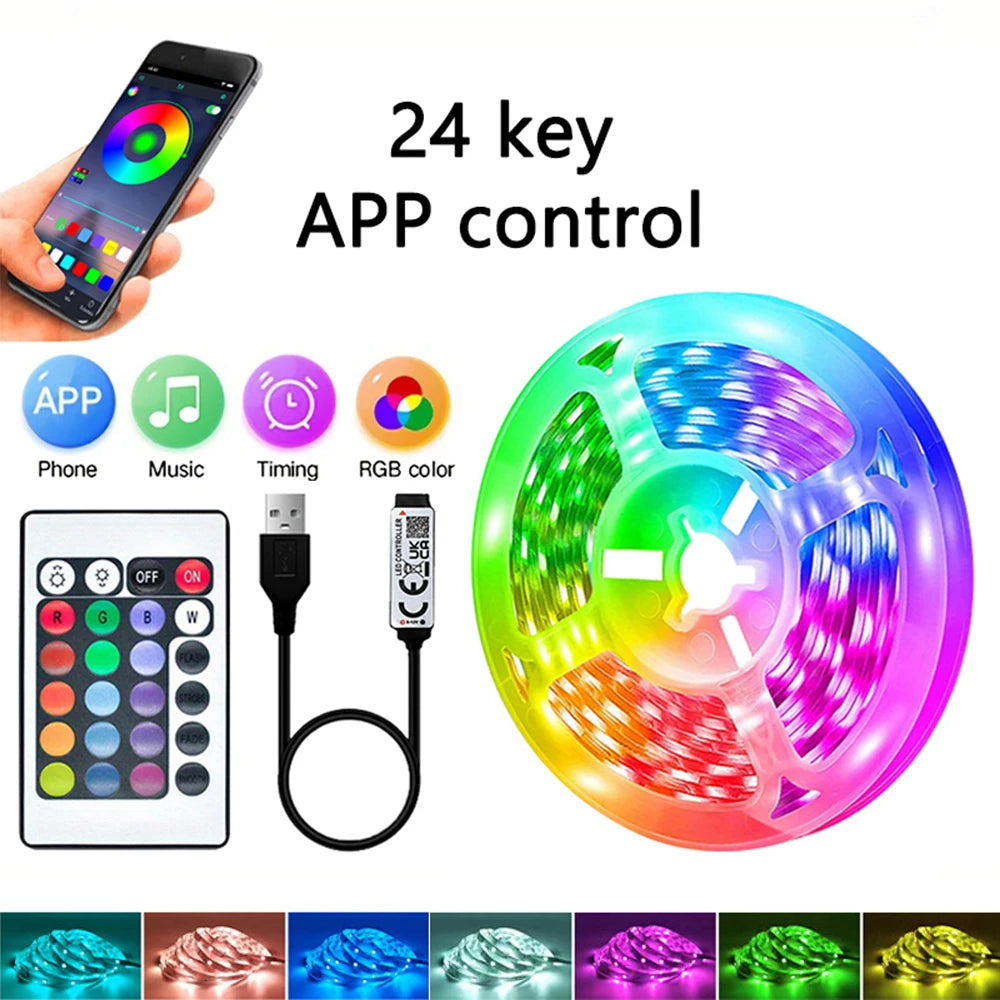 40M/131Ft LED Strip Lights APP Control Color Changing RGB Led Light Flexible Lamp Tape for Room Decoration TV Backlight Diode