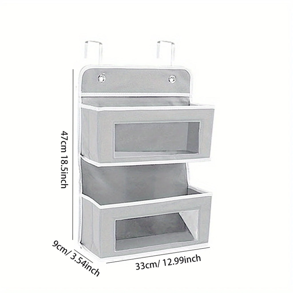 1 PC Non-Woven Fabric, 6-Layer Detachable, Divided Into 2 Hanging Storage Door Devices With Hooks, Anti Swinging Dormitory