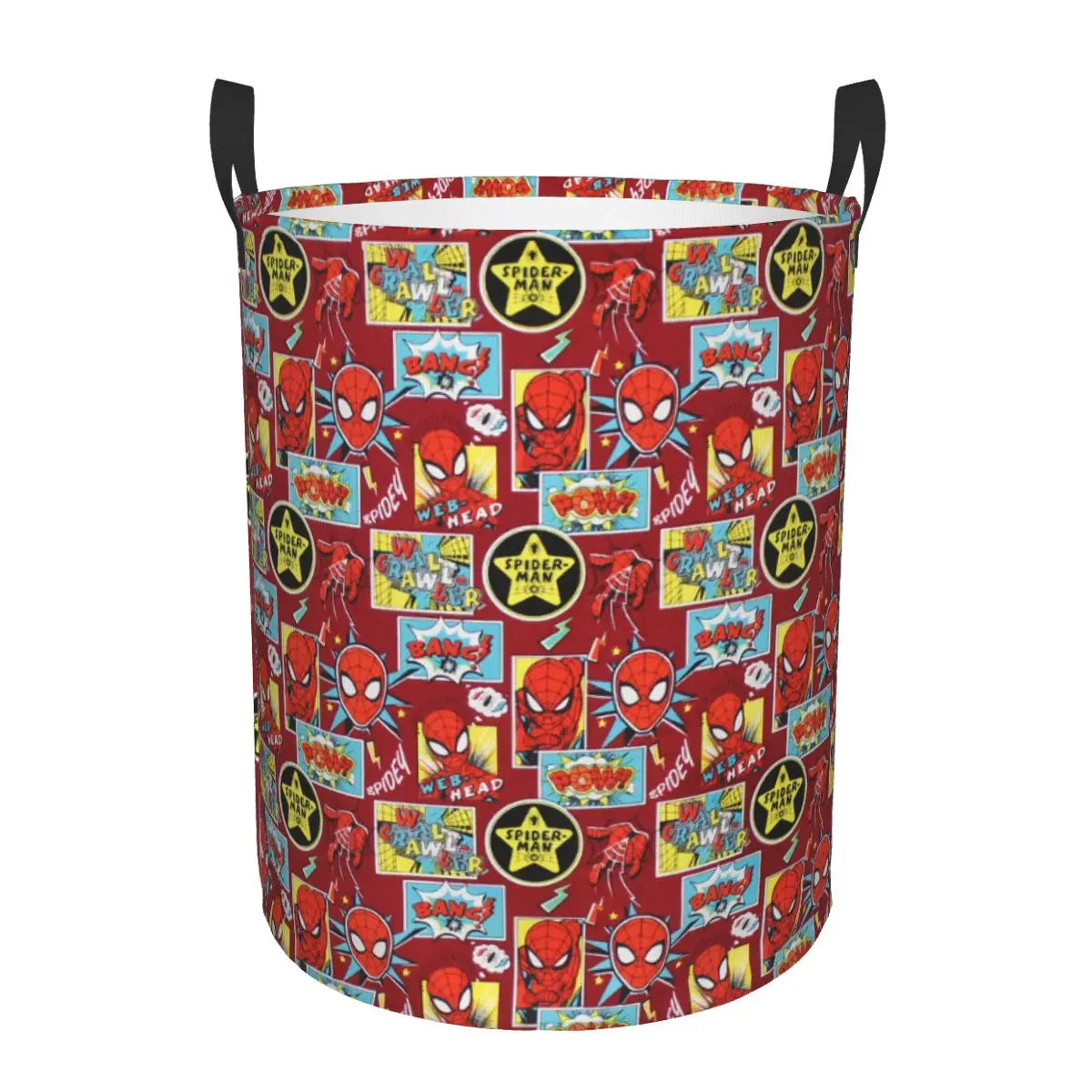 Custom Superheros Movie Collection Laundry Hamper Large Clothes Storage Basket Spider Man Comics Toys Bin Organizer for Nursery