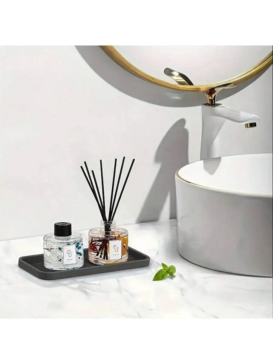 1pc Silicone Sponge Holder Kitchen Sponge Holder, Silicone Slink Organizer Tray for Bathroom,Soap Dispenser,Simple Silicone Soap