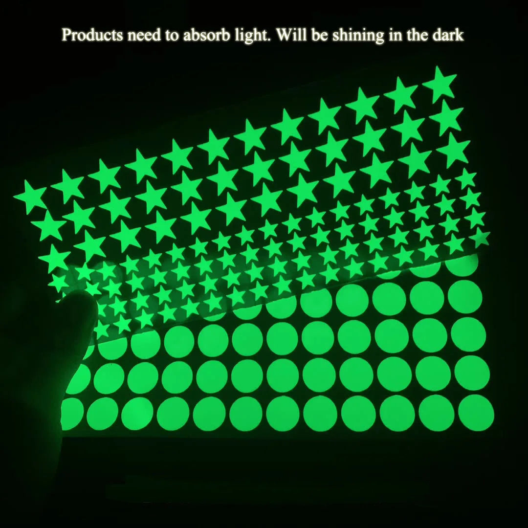 Luminous Stars Wall Stickers Kids Room Decoration Self-adhesive Decals Bedroom Background Home Decor Glow In The Dark Wallpaper