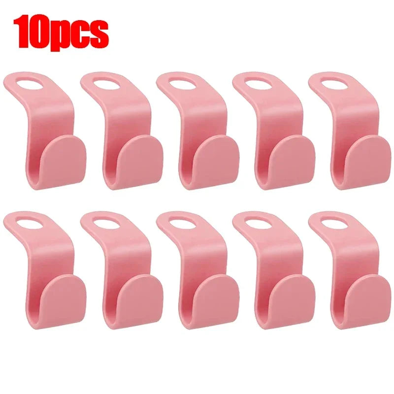 50/5Pcs Clothes Hanger Hooks Space Saving Closet Connector Hook Cascading Hanger Plastic Extender Clips Wardrobe Coat Organizer