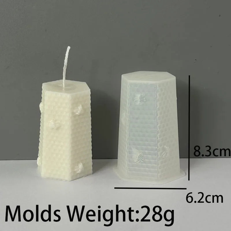 DIY Creativity Honeycomb Silicone Candle Mold 3D Beehive Scented Candle Soap Molds Plaster Resin Baking Mould Home Art Decor