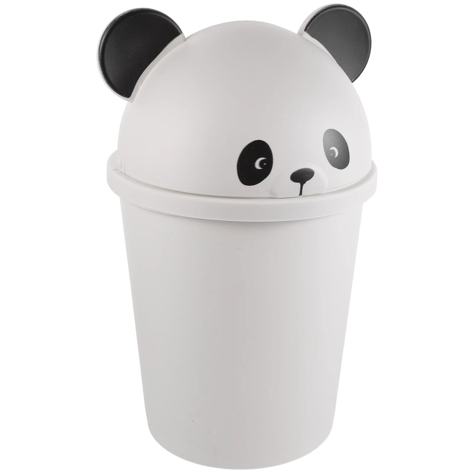Large Capacity Cartoon Panda Trash Can With Lid Outdoor Garbage Container Bathroom Dustbin Waste Bin Reusable Plastic Household