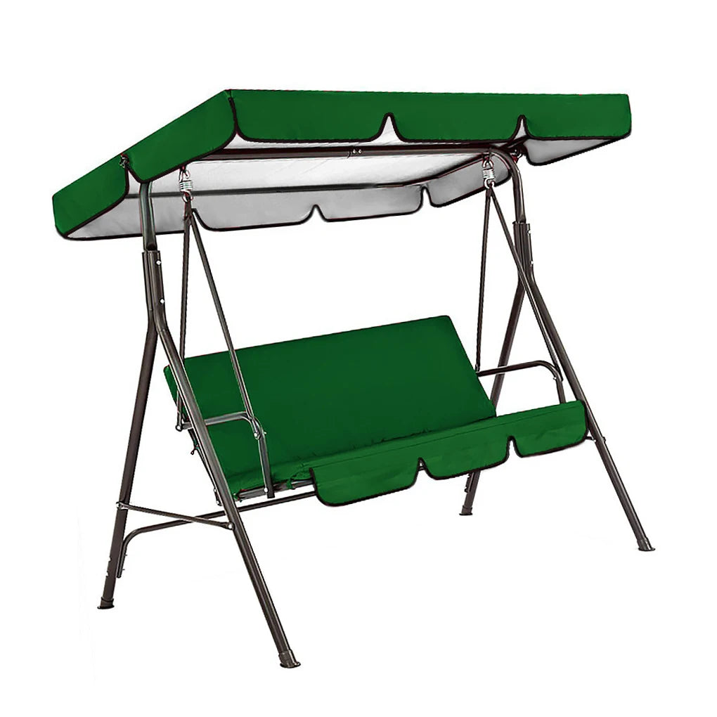 2PCS 210D Coating Uv-Resistant Waterproof Garden Chairs Patio Swing Cover Set Swing Canopy Seat Top Awning 190*132*15cm