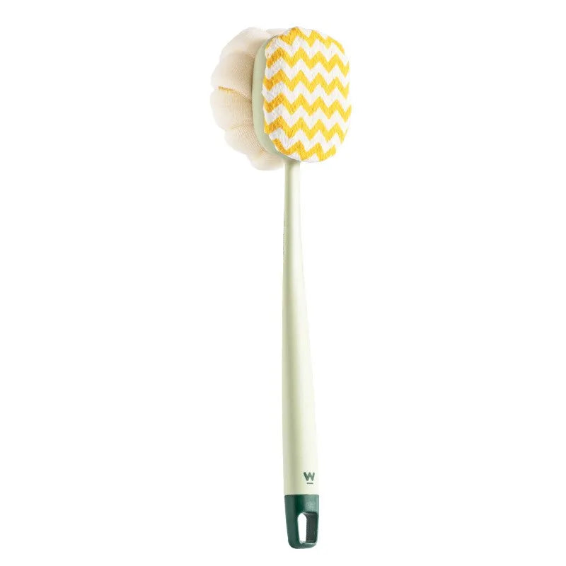 1Pc Bathing and brushing the bacPink Sponge Long Soft Hair Bath Brush Doubleside Rub Shower Brush Back Scrubber Exfoliating Tool