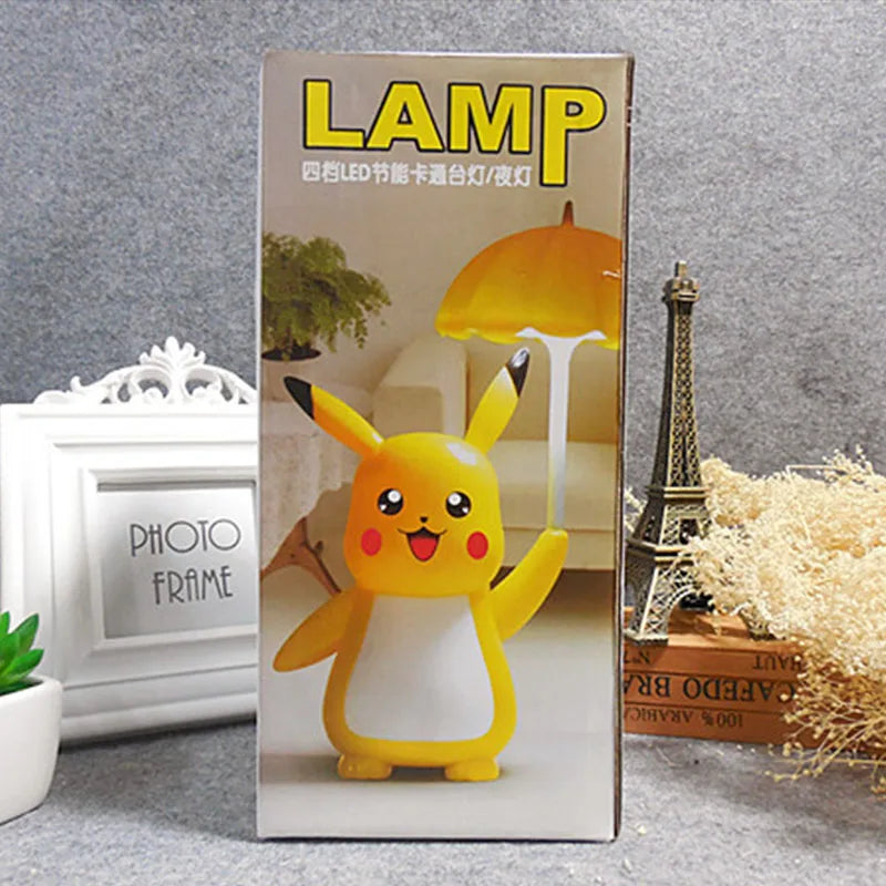 New Genuine Pokemon Pikachu Desk Lamp 3 Gears Adjustable Light USB Charging LED Eye Protection Night Light Kids Study Supplies