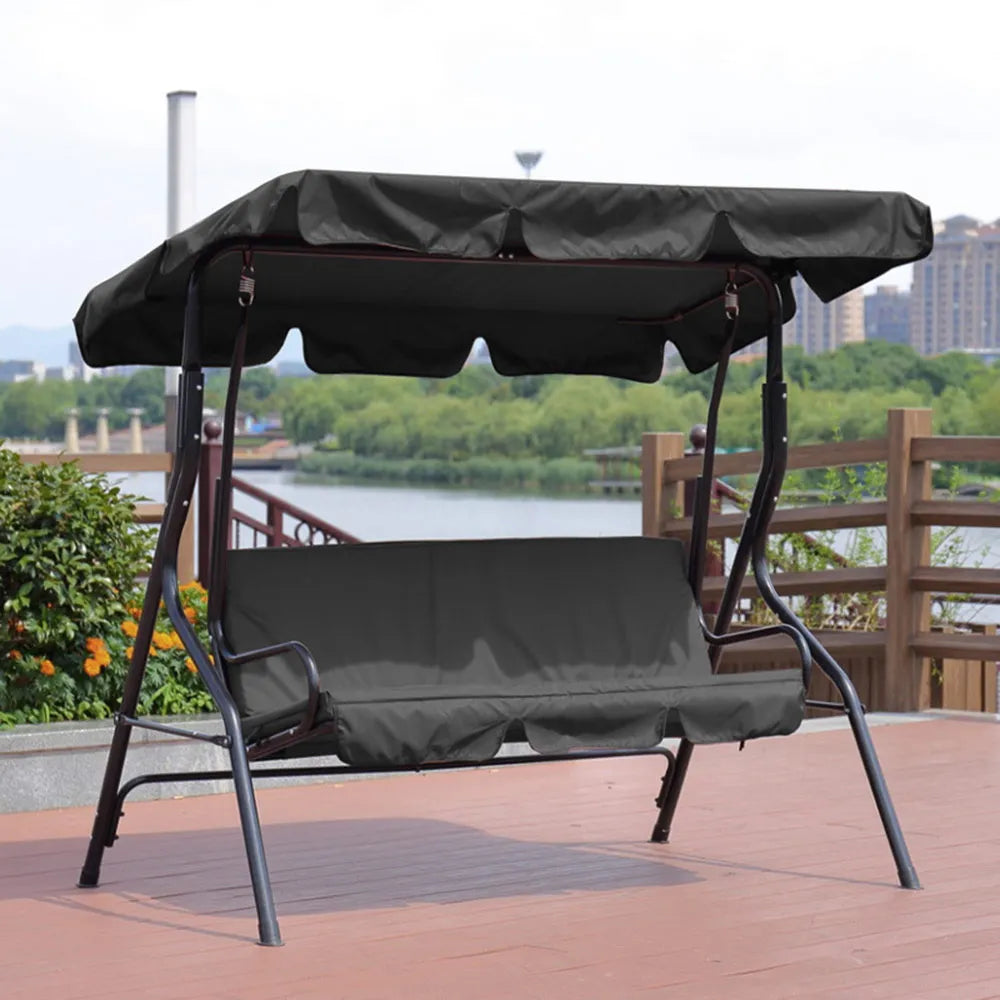 Outdoor Swing Canopy 3 Seater Chair Top Cover Canopy UV Sun Water Proof for Patio Yard Seat Hammock Canopy Dustproof Cover