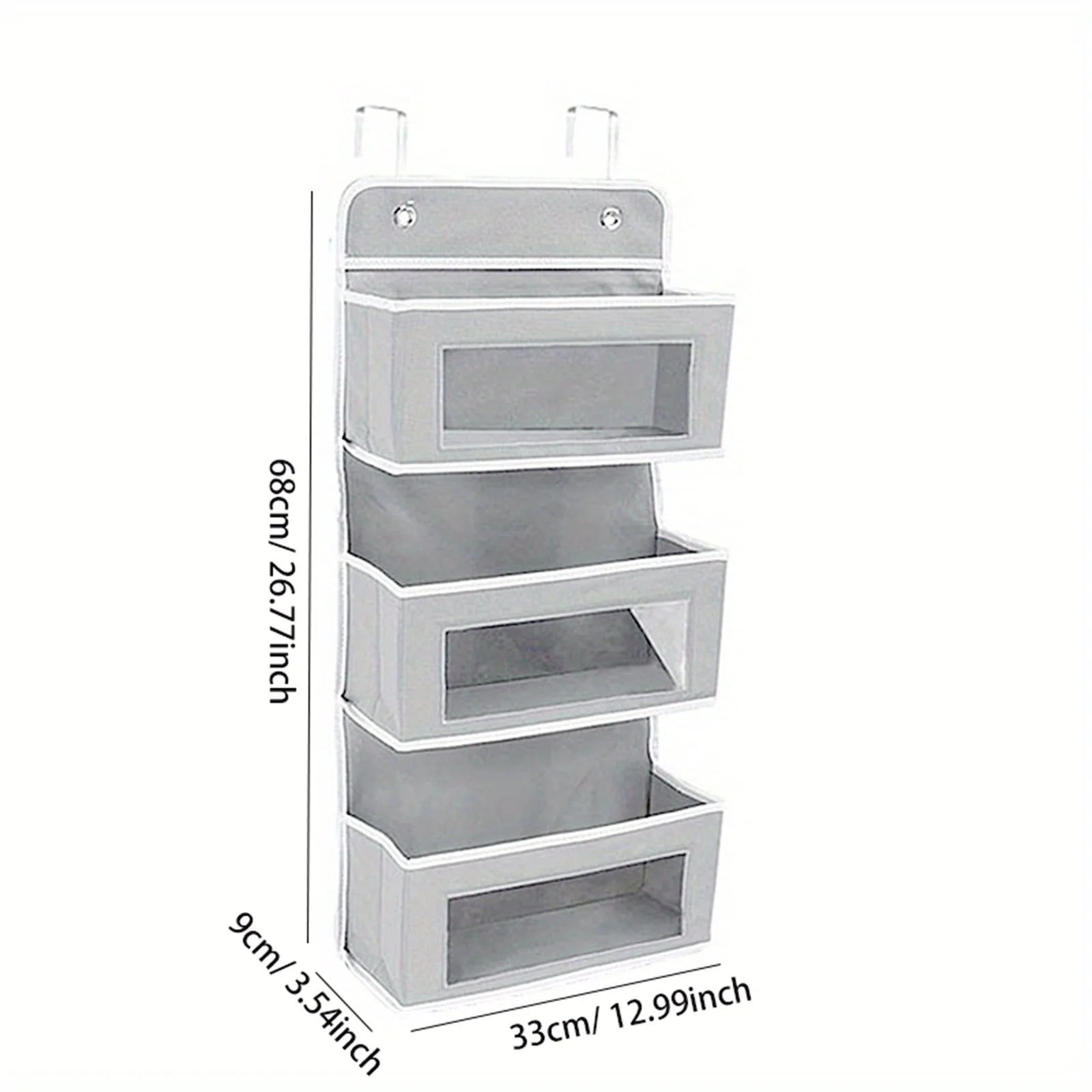 1 PC Non-Woven Fabric, 6-Layer Detachable, Divided Into 2 Hanging Storage Door Devices With Hooks, Anti Swinging Dormitory
