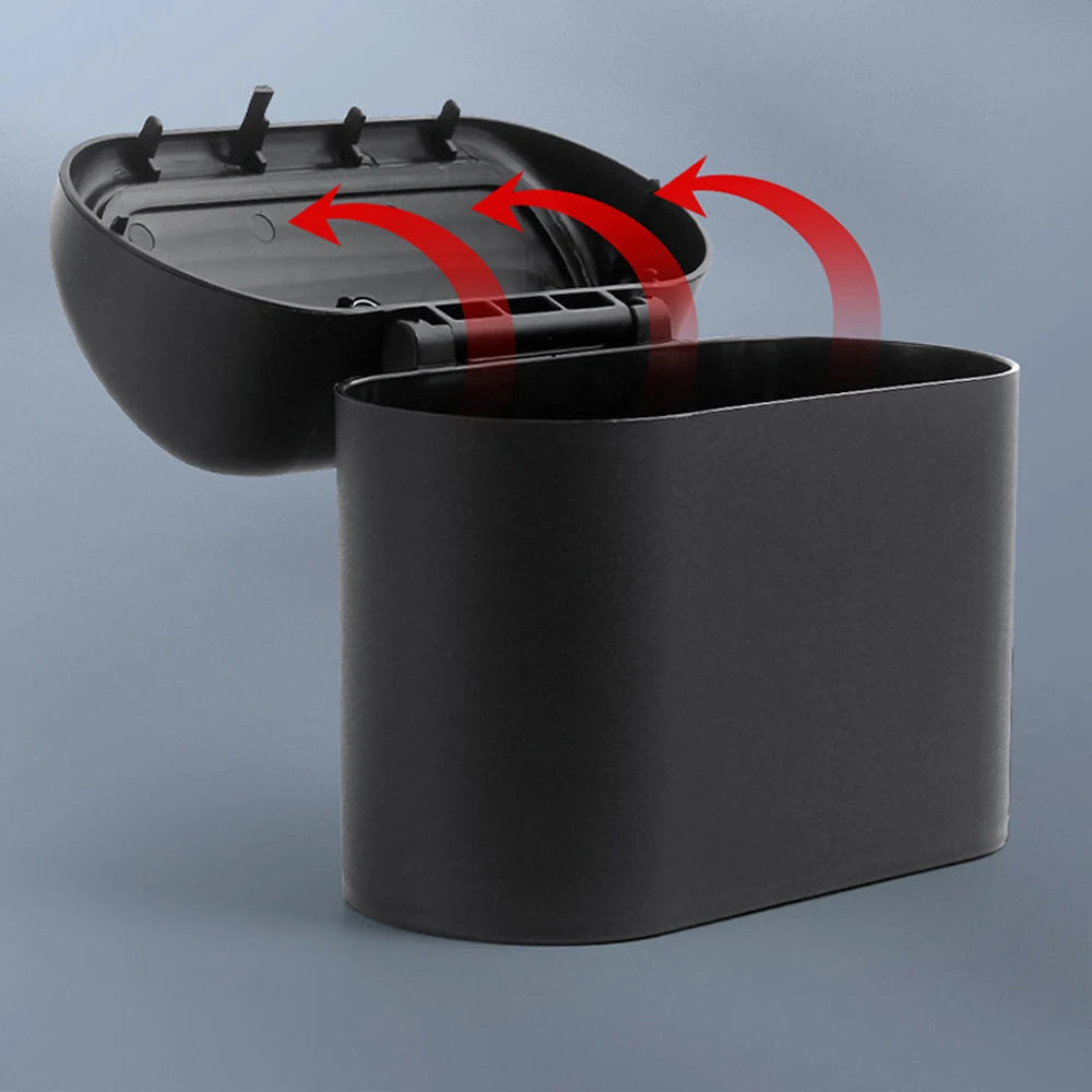Portable Car Trash Can Hanging Mini Vehicle Garbage Organization With Lid Multifunctional Folding Automotive Garbage Storage Box