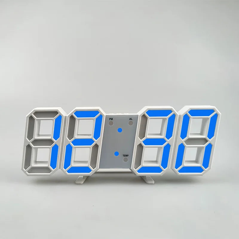 3D Digital Wall Clock Decoration for Home Glow Night Mode Adjustable Electronic Watch Living Room LED Clock Decor Clocks Garden