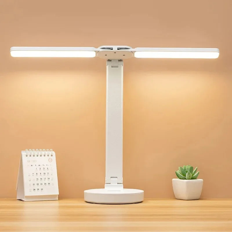 LED Desk Lamp USB Rechargeable Touch Night Light 3 Levels Dimmable Eye Protection Foldable Table Lamp For Bedroom Bedside Readin