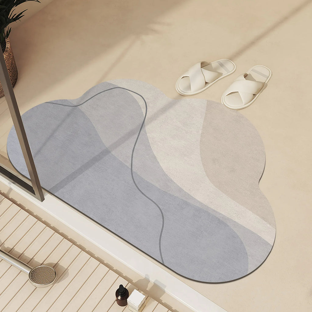 Luxury Bathroom Foot Mats Absorbent Bath Mat Non Slip Quick Dry Bathtub Shower Rug Toilet Carpet Entrance Doormat Washable