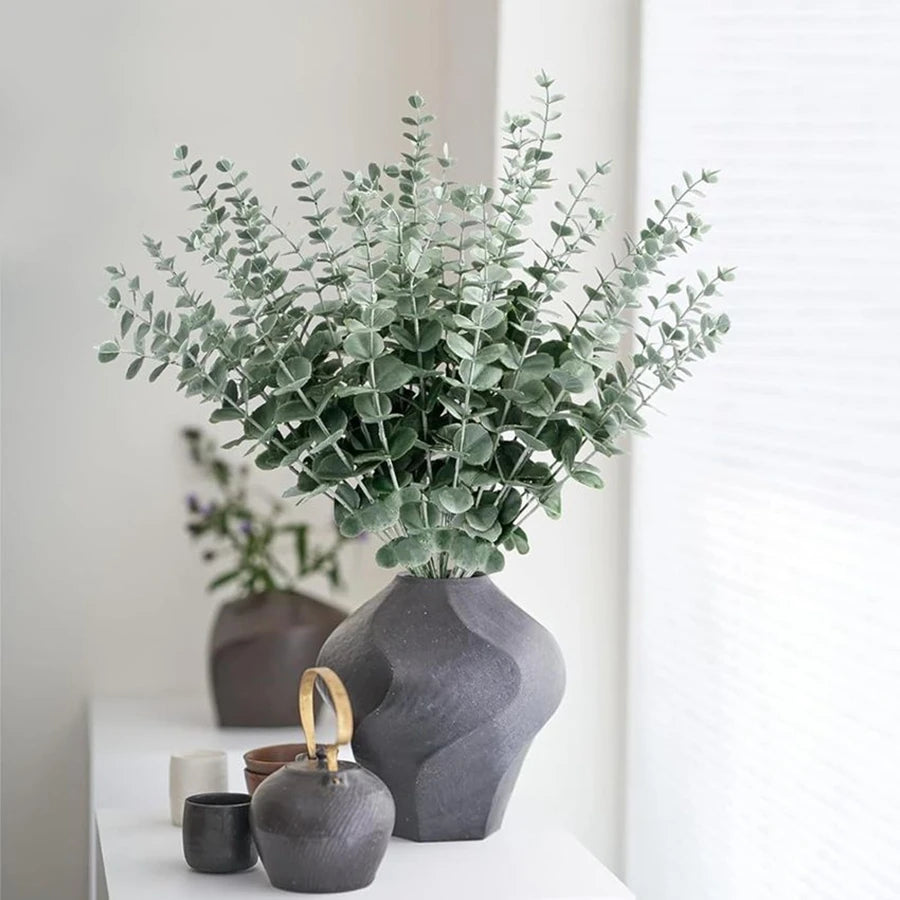 Artificial Plants Multicolor Eucalyptus Leaves Faux Greenery Boughs Wedding Bridal Bouquet Home Vase Table Diy Decoration Props