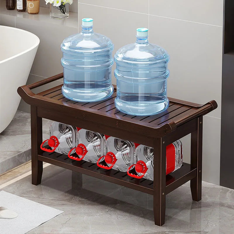 Wooden Shower Bench Stool Shower Stool With Storage Shelf Bathroom Bench Seat Chair Spa Bath Stool For Adults SPA Relaxing Bath