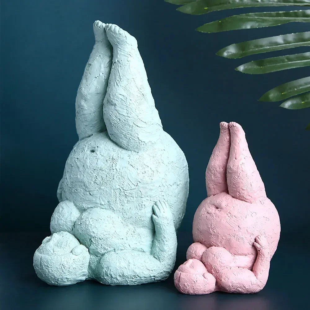 Resin Abstract Fat Lady Yoga Statue Home Decor Decoration Room Figurines Interior Desk Accessories Sculptures Nordic Living
