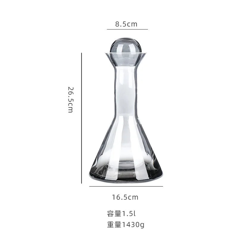 Borosilicate Glass Water Kettle, Tea Pot, Water Cup, Heat-Resistant Glass Bottle, Water Pitcher, Beverage Dispenser, 1.5L, 260ml