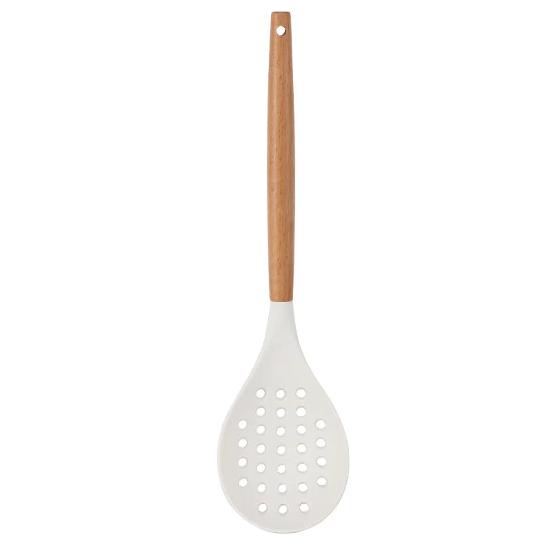 Silicone Kitchen Tools Wooden Handle Tongs Spatula Spoon Brush Whisk Kitchen Cooking Utensils Kitchen Gadgets Accessories