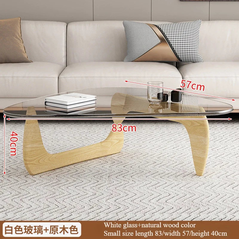 Modern Minimalist Creative Coffee Table for Small Households,Living Rooms,Tempered Glass Tea Table,Internet Famous Tea Table
