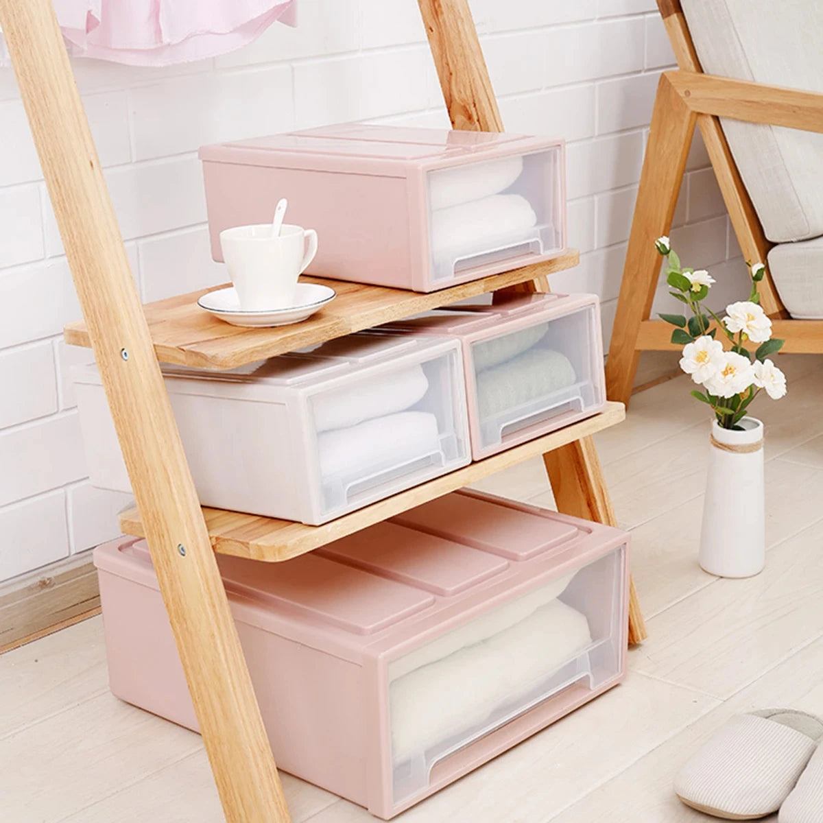 Plastic Transparent Storage Drawer Box Wardrobe Clothing Storage Box Clothes Storage Box Quilt Storage Drawer Type Organizer Box