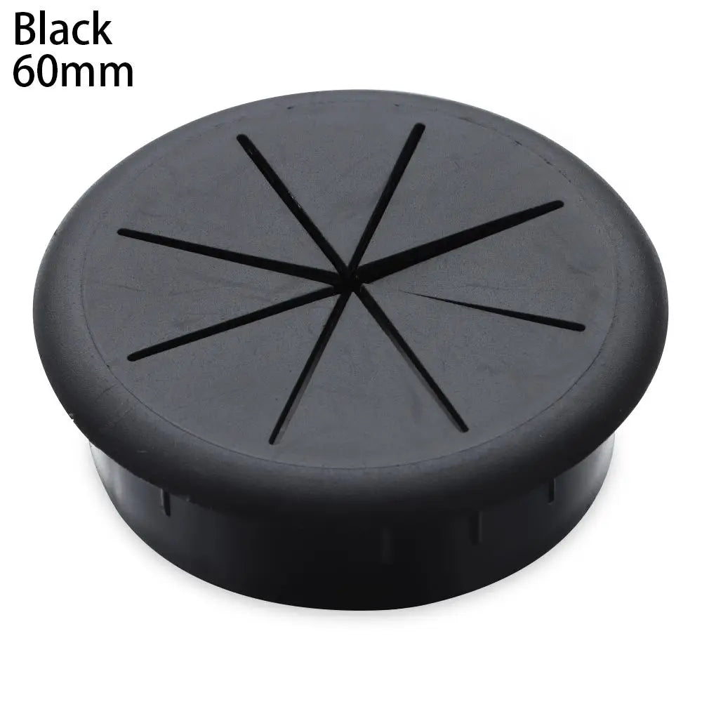 50/60MM Desk Cord Grommet Wire Hole Cover Line Outlet Port Threading Box Cover Cable Passing Box Office Table Cable Organizer