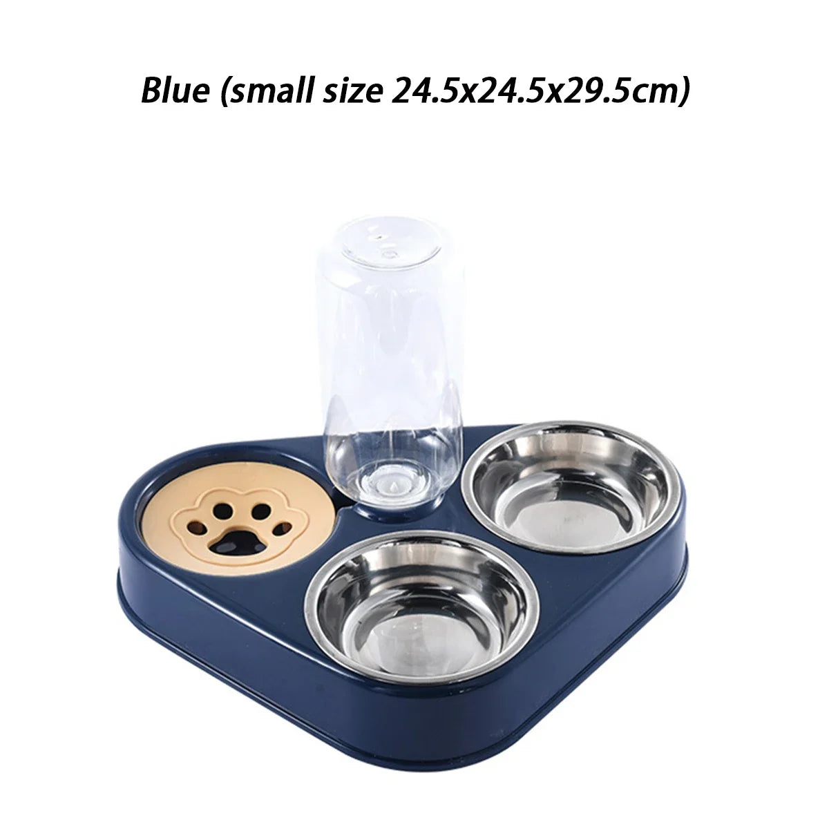 Non-slip and knock resistant dog bowl Stainless steel water food self-service feeder Pet feeding Drinking bowl for dogs and cats