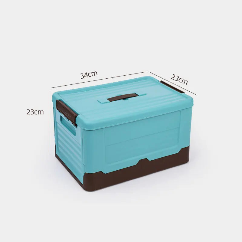 Folding Storage Box Multifunction Foldable Organizer Container Plastic Sundries Storages Supplies Organizer Box with Lid 1 PCS